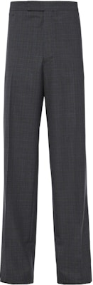 普拉达SS22威尔士亲王格纹羊毛长裤男士灰色裤子 SPH176-10EA-F0480-S-221 Order 普拉达SS22威尔士亲王格纹羊毛长裤男士灰色裤子 SPH176-10EA-F0480-S-221