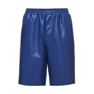 PRADA SS22 Solid High-Waist Relaxed Fit Shorts Men’s Dark Purple Blue. UPP224-1WDV-F0016