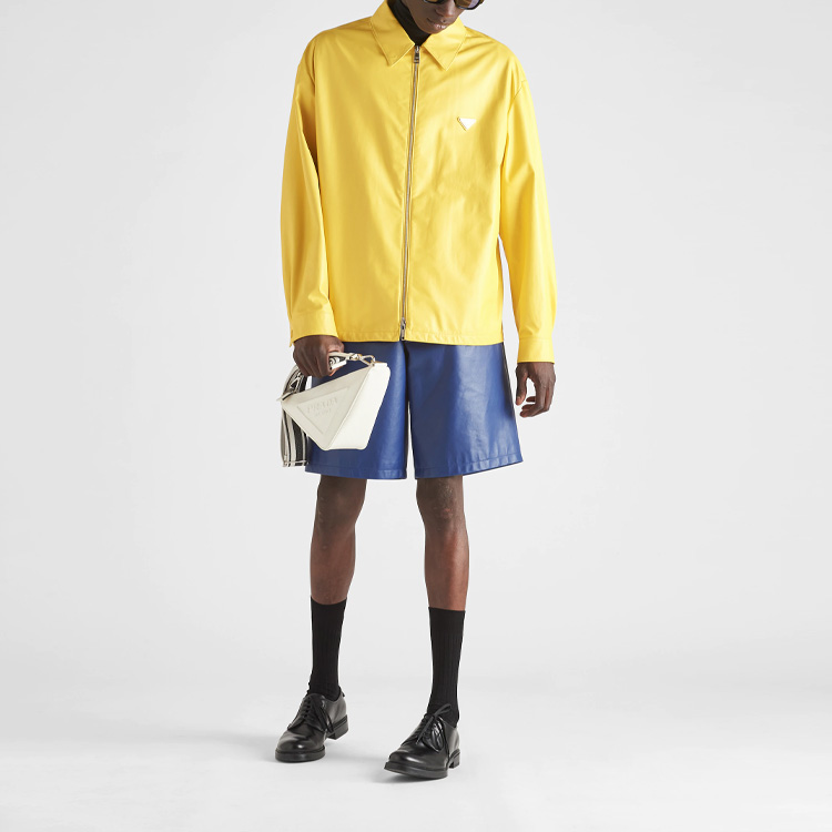 PRADA SS22 Solid High-Waist Relaxed Fit Shorts Men’s Dark Purple Blue. UPP224-1WDV-F0016 圖 3