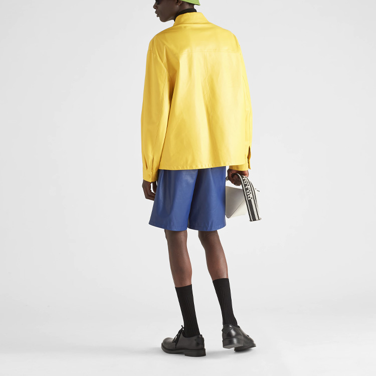 PRADA SS22 Solid High-Waist Relaxed Fit Shorts Men’s Dark Purple Blue. UPP224-1WDV-F0016 圖 4