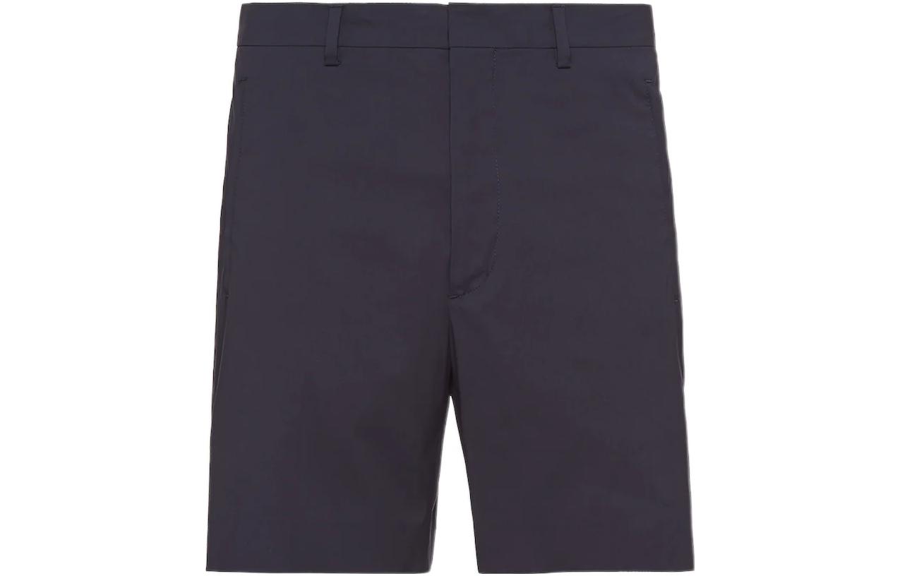 PRADA SS22 Solid Straight-Fit  Shorts Blue UP0146-Z21-F0V41-S-211