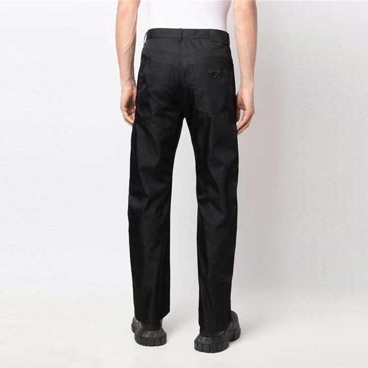 Shop PRADA SS22 Unisex Black Straight-Cut Casual Pants SPH183-1WQ8-F0002S221