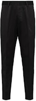 PRADA SS23 Black Casual Pants with Rear Logo Patch. UP0223-1CMO-F0002-S-231 PRADA SS23 Black Casual Pants with Rear Logo Patch. UP0223-1CMO-F0002-S-231