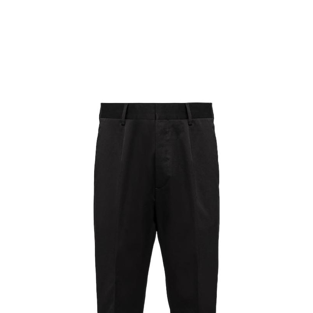 Details for PRADA SS23  Black Casual Pants with Rear Logo Patch. UP0223-1CMO-F0002-S-231