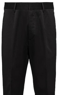 PRADA SS23 Black Casual Pants with Rear Logo Patch. UP0223-1CMO-F0002-S-231 Details for PRADA SS23 Black Casual Pants with Rear Logo Patch. UP0223-1CMO-F0002-S-231