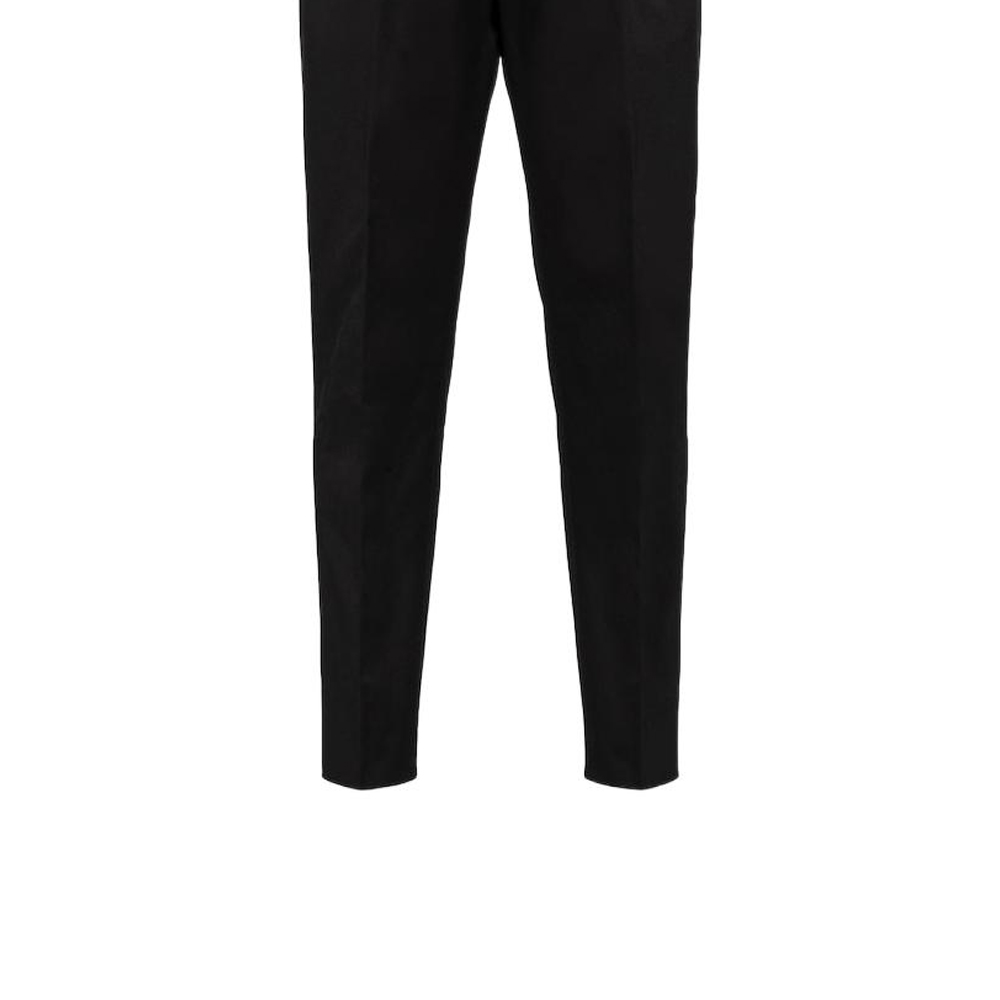 Sizing PRADA SS23  Black Casual Pants with Rear Logo Patch. UP0223-1CMO-F0002-S-231