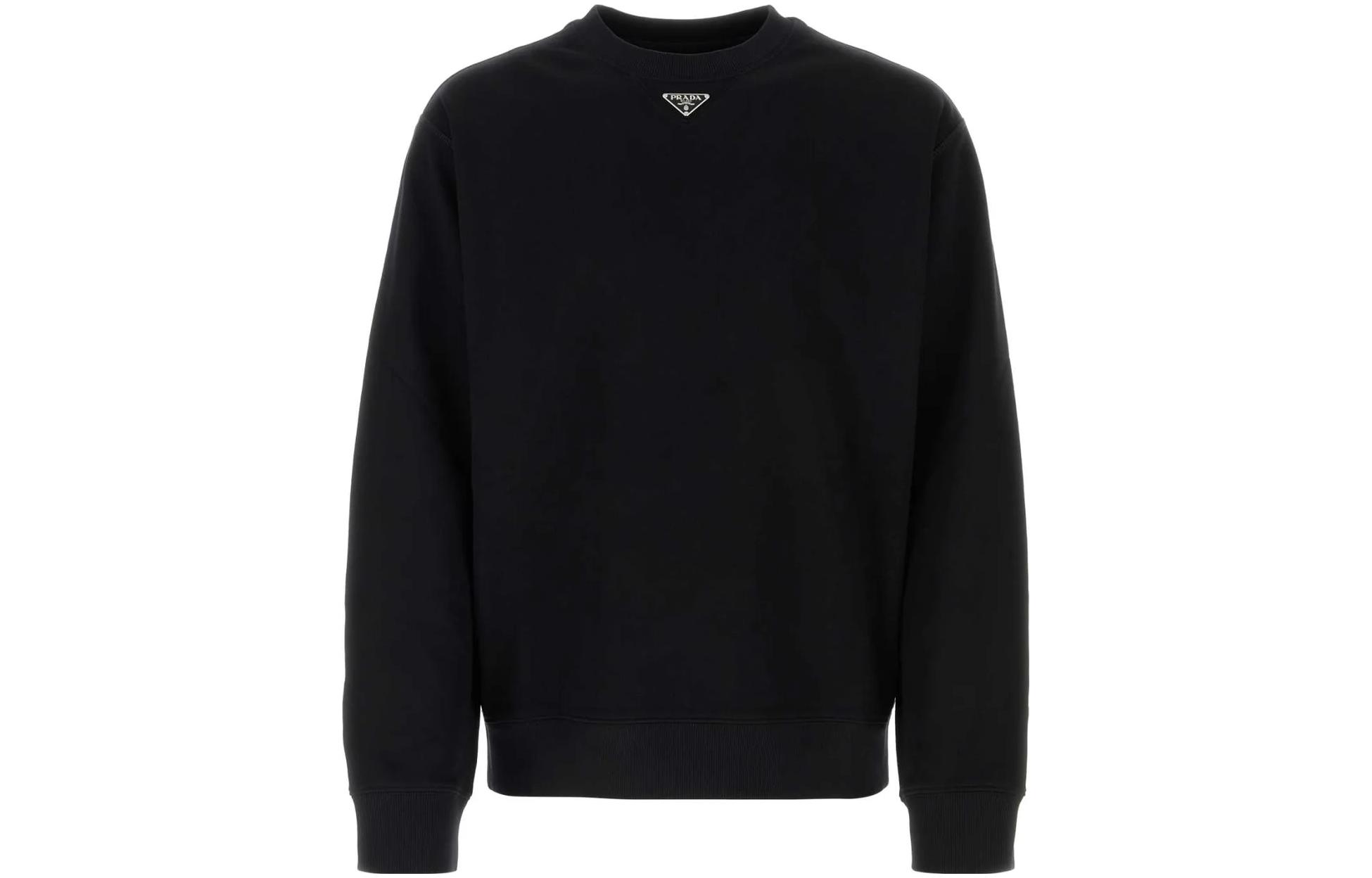 Order 普拉达 SS23 黑色标志圆领卫衣 UJL26A-11LN-F0002-S-232