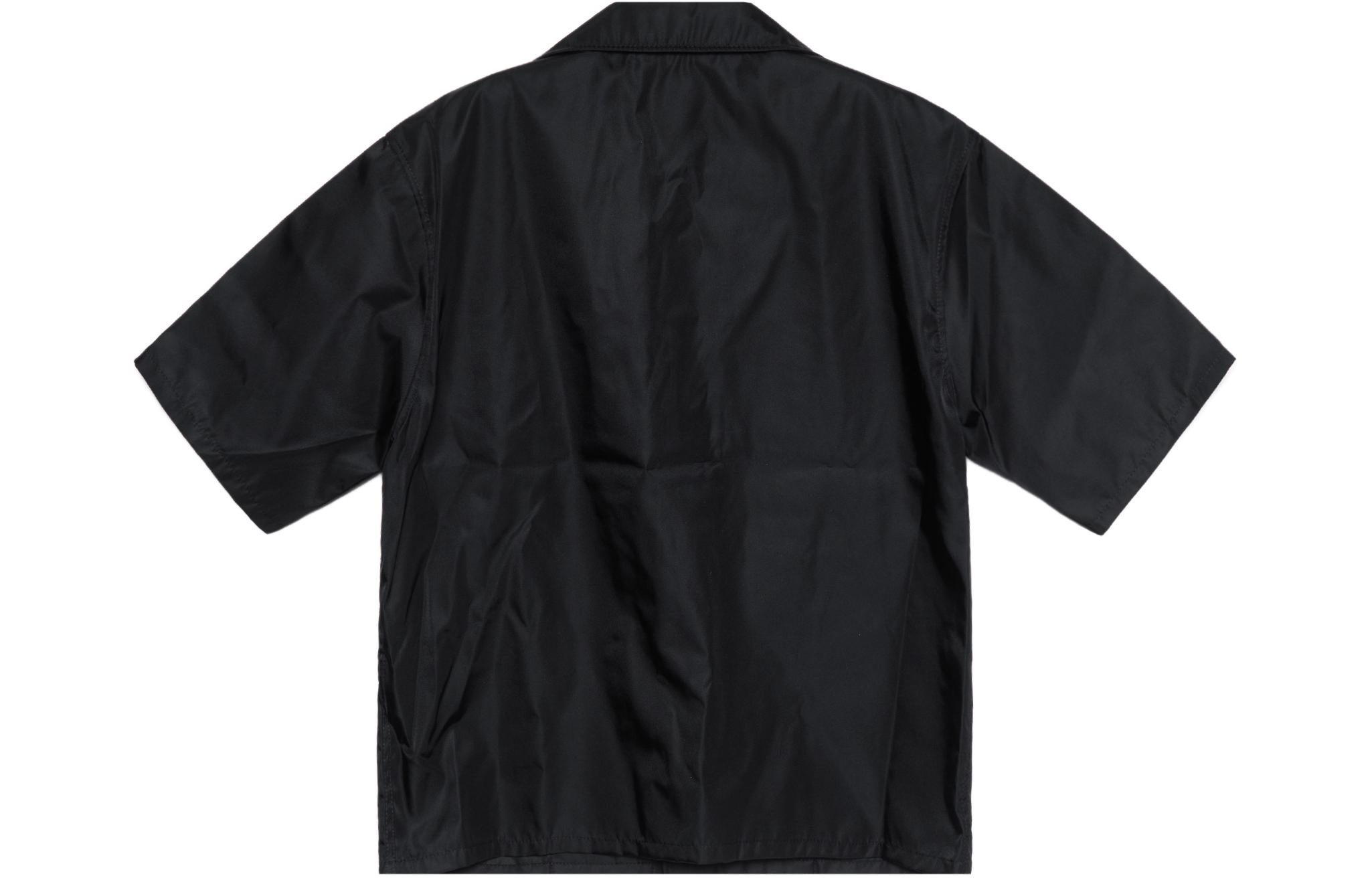 PRADA SS23  Black Logo Polo Collar Oversized Short Sleeve Sun Shirt SC637-1WQ8-F0002 圖 3