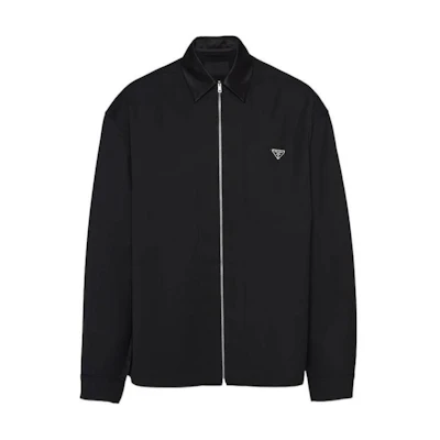 PRADA SS23 Black Logo Triangle Zipper Long Sleeve Sunscreen Shirt SC655-11A6-F0002-S-231