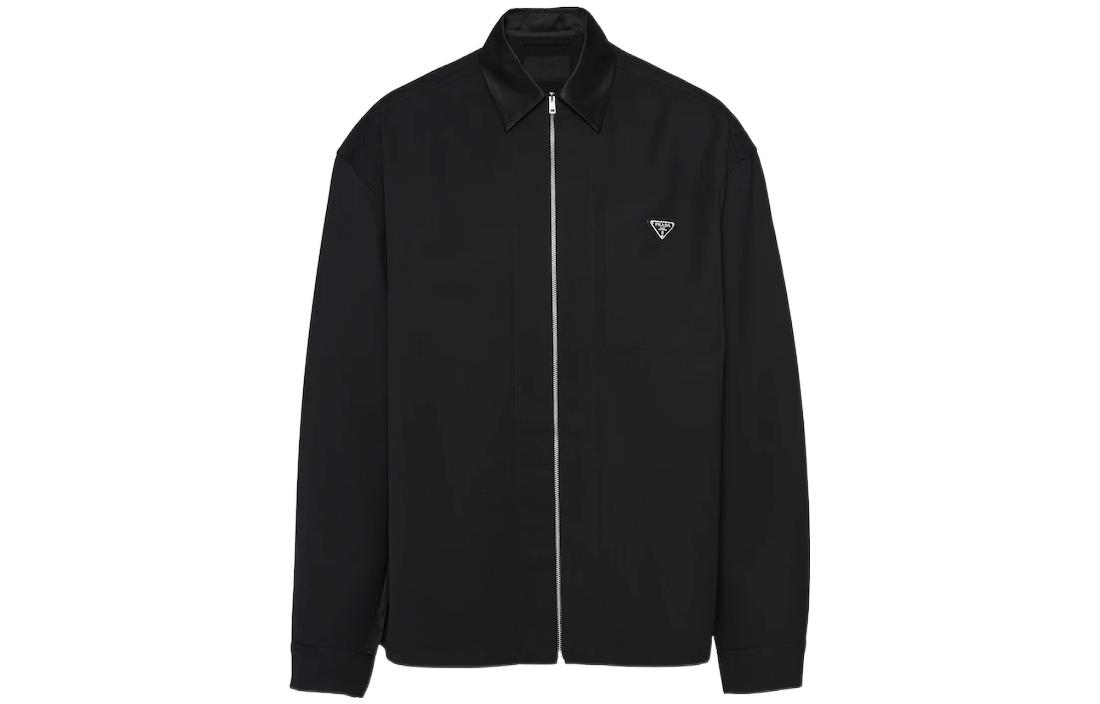 Order 프라다 SS23 블랙 로고 삼각 지퍼 긴팔 선스크린 셔츠 SC655-11A6-F0002-S-231