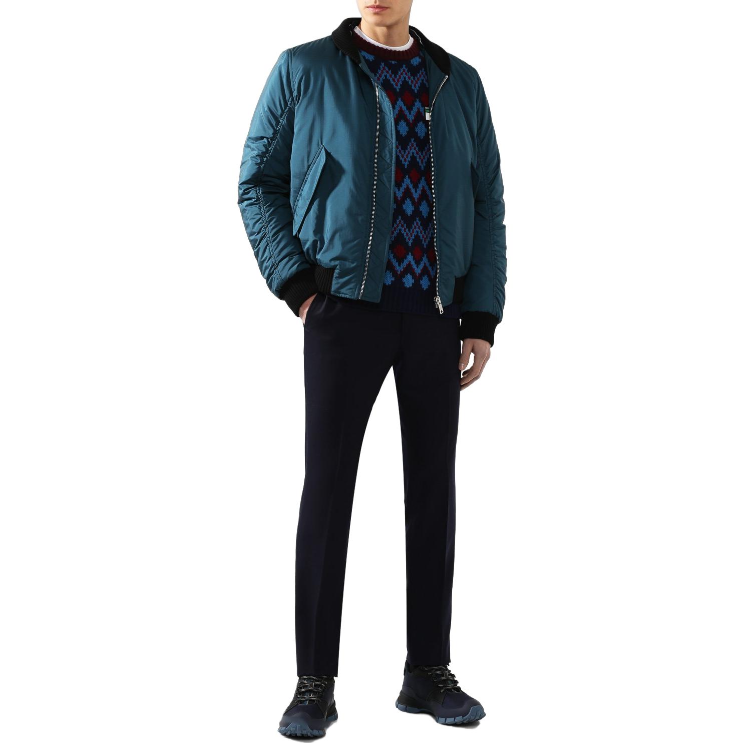 Lookbook PRADA SS23  Black Slim-Fit Straight Casual Pants UPA841-1D16-F0002