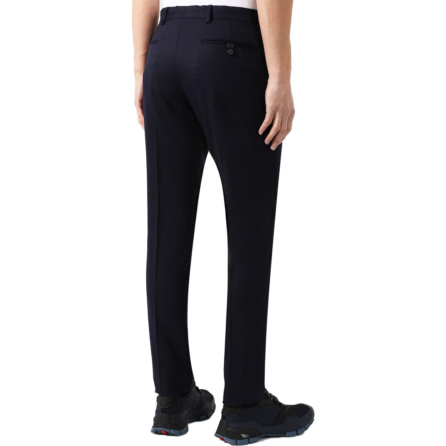 Shop PRADA SS23  Black Slim-Fit Straight Casual Pants UPA841-1D16-F0002