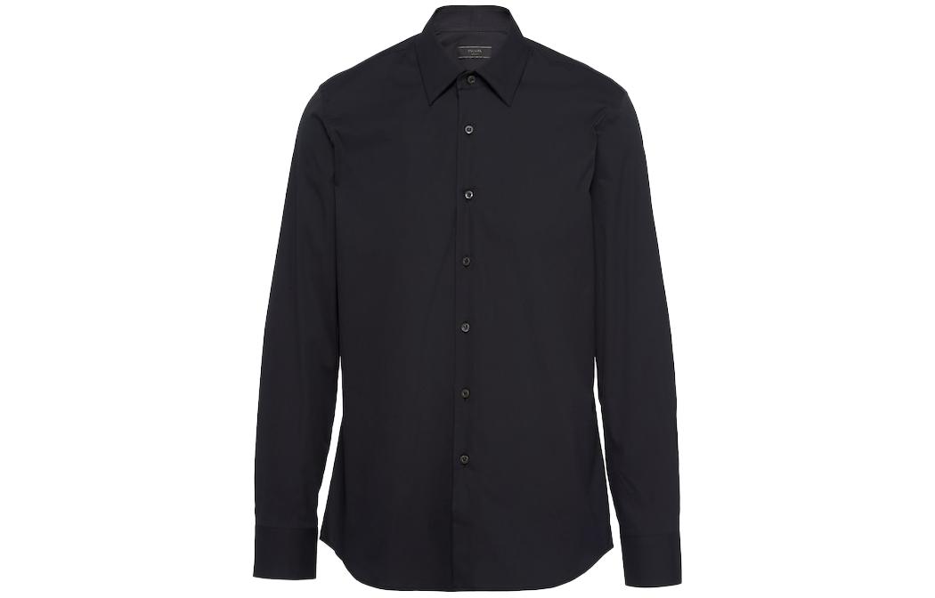 PRADA SS23  Black Solid Color Single-Breasted Sun Protection Shirt. UCM608-10HT-F0002 圖 2