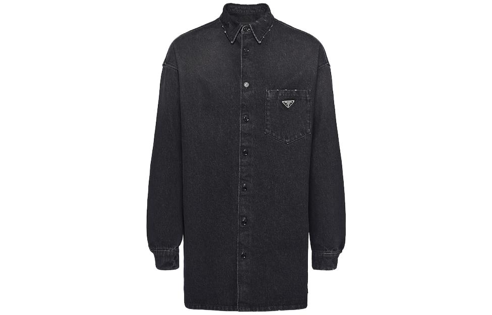 Order PRADA SS23  Black Solid Single-Breasted Collar Jacket GEC074-109N-F0557-S-222