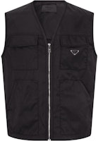 PRADA SS23 Black Solid Triangle Logo Zip Vest SGC261-1WQ8-F0002-S-231 PRADA SS23 Black Solid Triangle Logo Zip Vest SGC261-1WQ8-F0002-S-231