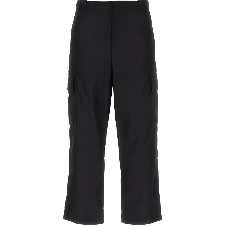 PRADA SS23  Black Straight-Leg Casual Pants with Side Pockets. SPH243-1WQ8-F0002-S-231