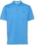 Buy PRADA SS23 Blue Ribbed Knit Short Sleeve Polo Shirt with Logo Print. UJN765-1ZMI-F0237-S-212