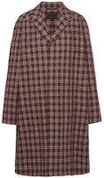 PRADA SS23 Brown Checkered Single-Breasted Mid-Length Trench Coat SGC214-12OE-F0G9F-S-231 PRADA SS23 Brown Checkered Single-Breasted Mid-Length Trench Coat SGC214-12OE-F0G9F-S-231