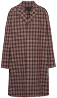 Order PRADA SS23 棕色格紋單排扣中長款風衣外套 SGC214-12OE-F0G9F-S-231