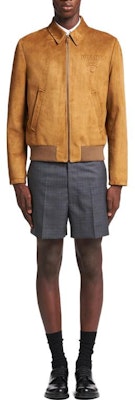 PRADA SS23 棕色皮革外套帶Logo印花及拉鍊翻領 UPW421-1FEK-F0280 Lookbook PRADA SS23 棕色皮革外套帶Logo印花及拉鍊翻領 UPW421-1FEK-F0280