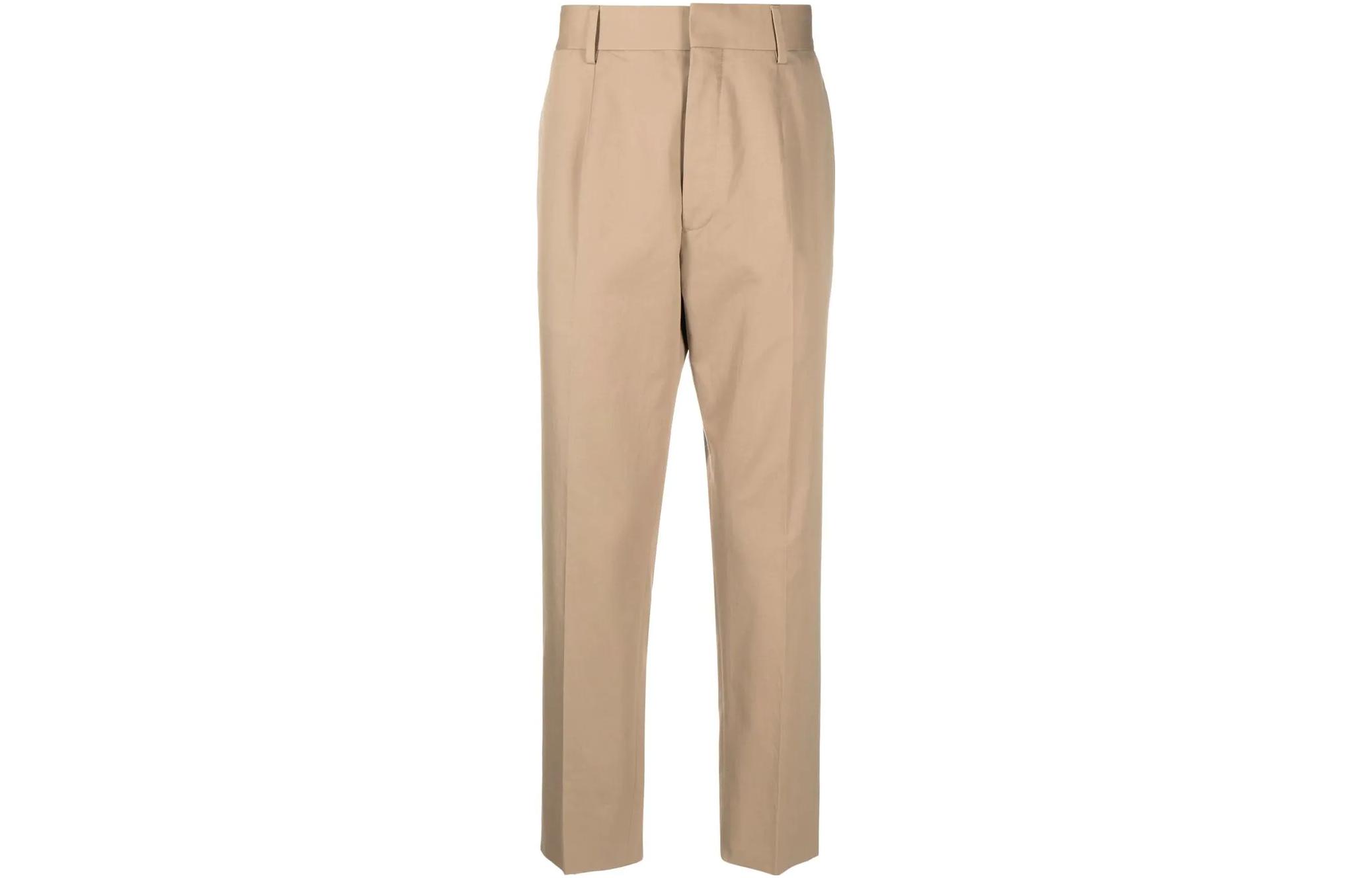 PRADA SS23  Casual Pants with Rear Logo Patch Khaki Color UP0223-1CMO-F0241-S-231