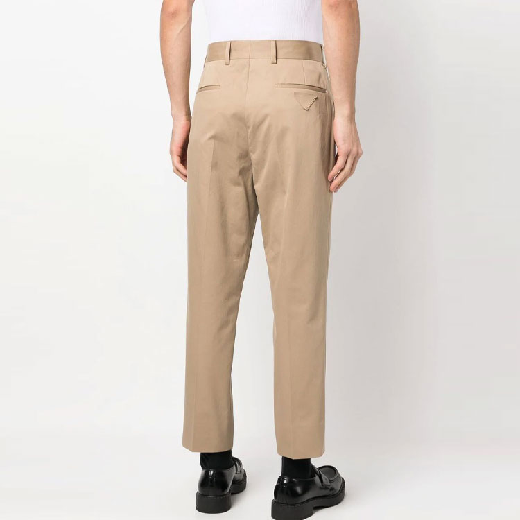 PRADA SS23  Casual Pants with Rear Logo Patch Khaki Color UP0223-1CMO-F0241-S-231 圖 4