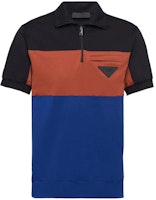 PRADA SS23 Colorblock Striped Short-Sleeve Polo Shirt Multicolor UJN607-5DL-F0ZL3-03 PRADA SS23 Colorblock Striped Short-Sleeve Polo Shirt Multicolor UJN607-5DL-F0ZL3-03