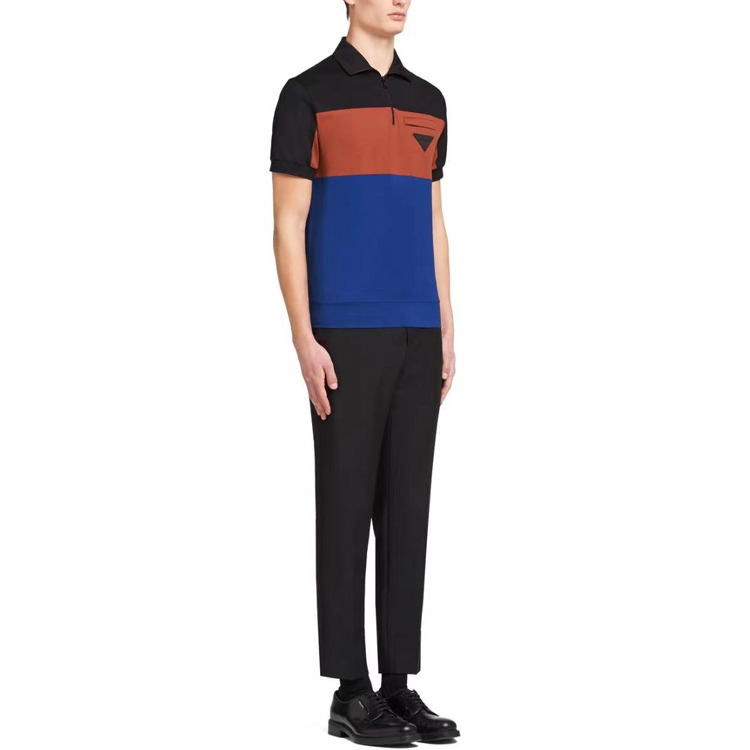 Lookbook プラダ SS23 カラーブロック ストライプ 半袖ポロシャツ マルチカラー UJN607-5DL-F0ZL3-03