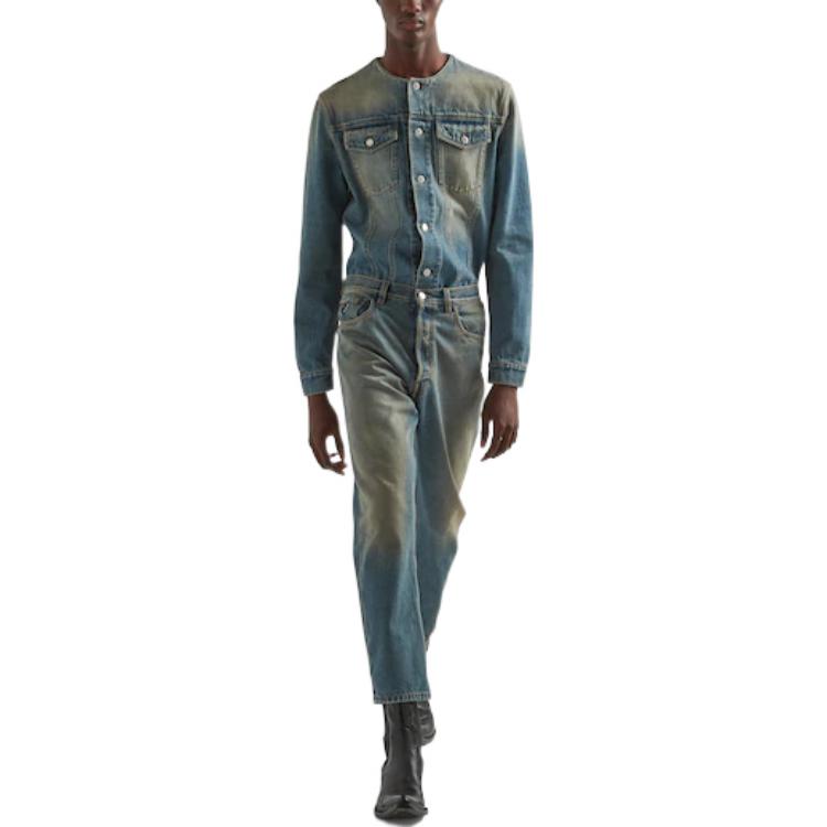 Lookbook PRADA SS23  Distressed Triangle Logo Light Blue Jeans GEP351-12K1-F0V3N-S-231