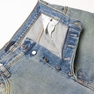 PRADA SS23 Distressed Triangle Logo Light Blue Jeans GEP351-12K1-F0V3N-S-231 Purchase PRADA SS23 Distressed Triangle Logo Light Blue Jeans GEP351-12K1-F0V3N-S-231