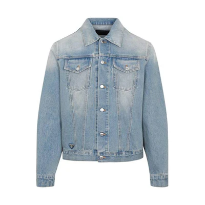 PRADA SS23 Light Blue Single-Breasted Long-Sleeve Jacket GEB227-12K1-F0V3N