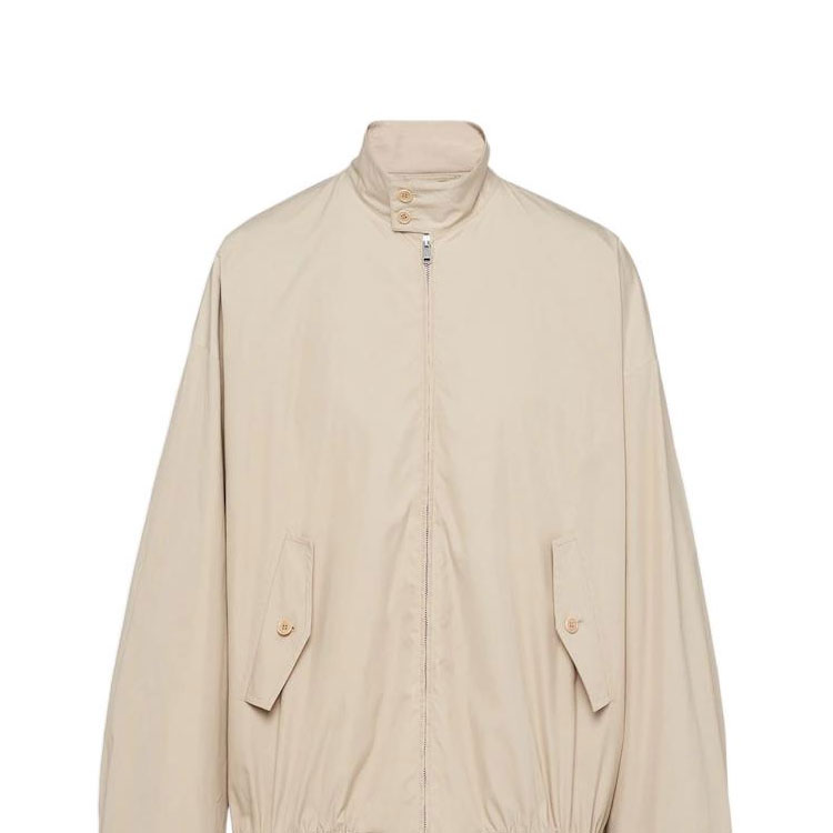 Purchase PRADA SS23 Jaket Bomber Kapas Campuran Limestone. SGC245-12NS-F0A08