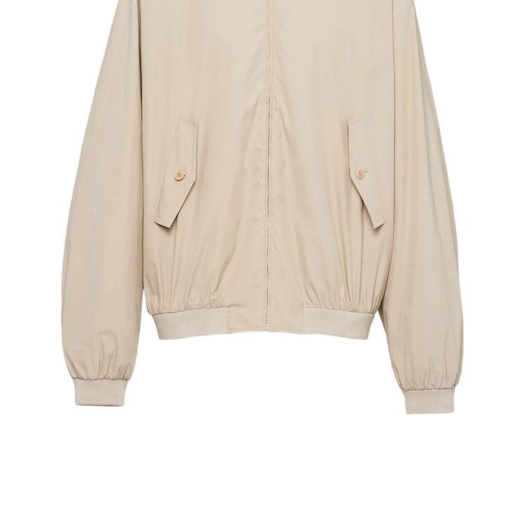 Sizing PRADA SS23 Jaket Bomber Kapas Campuran Limestone. SGC245-12NS-F0A08