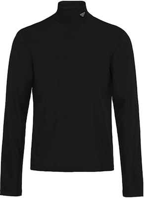 PRADA SS23 黑色高領長袖 Logo T恤 UJL188-10Q0-F0002-S-222 Buy PRADA SS23 黑色高領長袖 Logo T恤 UJL188-10Q0-F0002-S-222