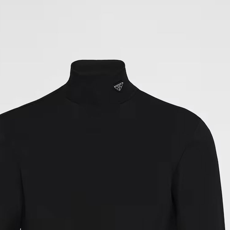 Details for PRADA SS23 黑色高領長袖 Logo T恤 UJL188-10Q0-F0002-S-222