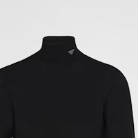 普拉达SS23标志高领长袖T恤 黑色 UJL188-10Q0-F0002-S-222 Details for 普拉达SS23标志高领长袖T恤 黑色 UJL188-10Q0-F0002-S-222