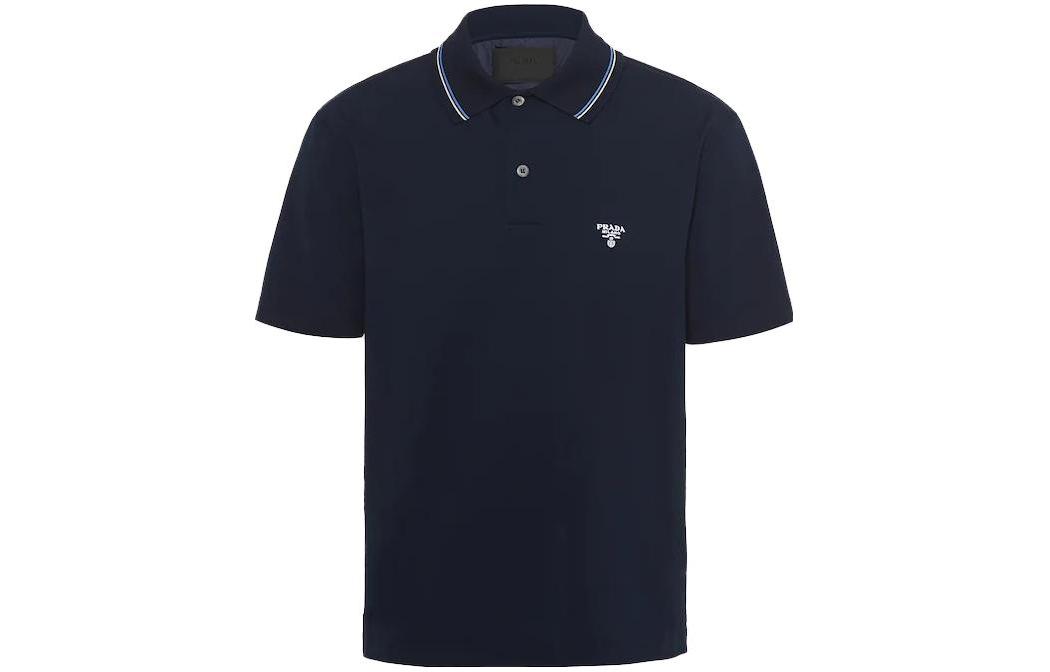 Order PRADA SS23 标志印花短袖 Polo 衫 海军蓝 UJN798-710-F0008