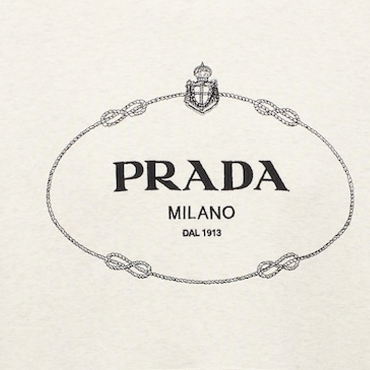 Cheap 普拉达SS23天然连帽衫，印花标志，长袖设计。 UJL24B-13IQ-F0018-S-232