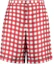 Buy PRADA SS23 Red Checkered Print Straight-Cut Casual Shorts. SPH207-120I-F0970-S-221