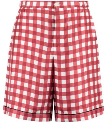 PRADA SS23 Red Checkered Print Straight-Cut Casual Shorts. SPH207-120I-F0970-S-221 Order PRADA SS23 Red Checkered Print Straight-Cut Casual Shorts. SPH207-120I-F0970-S-221