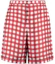 Order PRADA SS23 Red Checkered Print Straight-Cut Casual Shorts. SPH207-120I-F0970-S-221