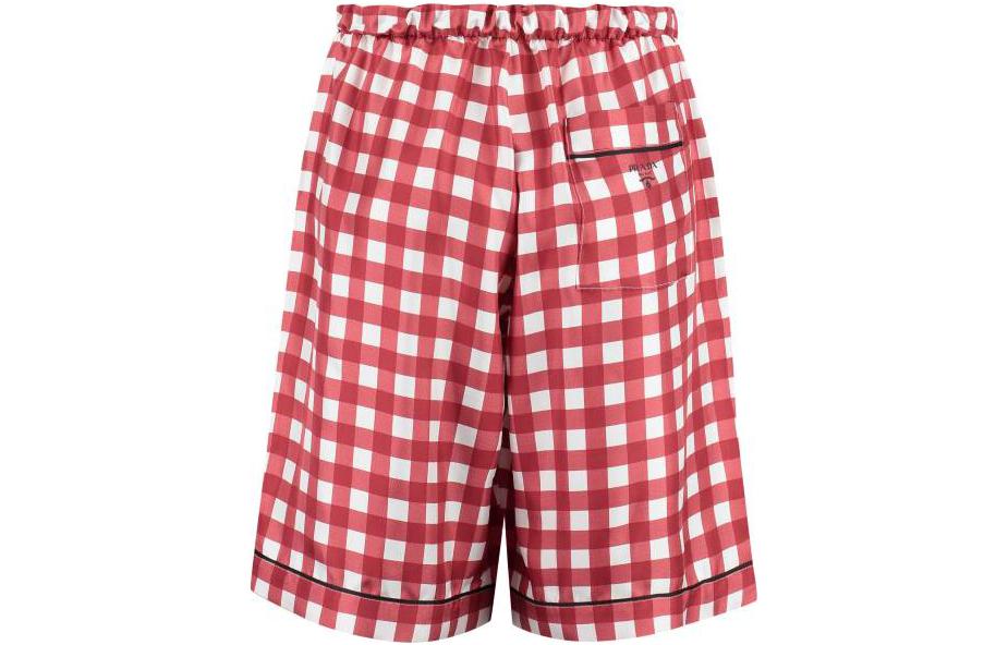 PRADA SS23  Red Checkered Print Straight-Cut Casual Shorts. SPH207-120I-F0970-S-221 圖 3