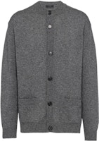 PRADA SS23 Slate Gray Cashmere Knit Button Cardigan. UMG211-12S4-F0480-S-231 PRADA SS23 Slate Gray Cashmere Knit Button Cardigan. UMG211-12S4-F0480-S-231