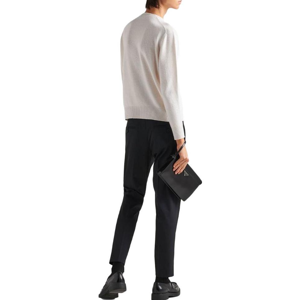 Shop PRADA SS23  Slim Fit Tapered Casual Pants Black SPE12-11QL-F0002-S-202