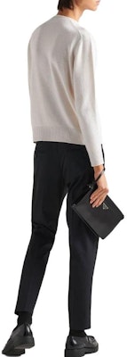 PRADA SS23 Slim Fit Tapered Casual Pants Black SPE12-11QL-F0002-S-202 Shop PRADA SS23 Slim Fit Tapered Casual Pants Black SPE12-11QL-F0002-S-202