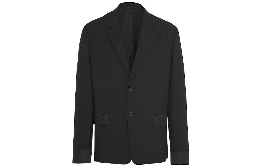 Order PRADA SS23 Blazer Kasual Warna Polos Single-Breasted. UGM186-1P3Z-F0002