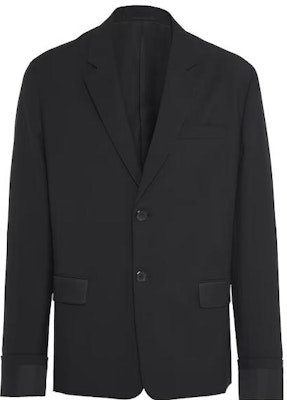 PRADA SS23 Blazer Kasual Warna Polos Single-Breasted. UGM186-1P3Z-F0002 Order PRADA SS23 Blazer Kasual Warna Polos Single-Breasted. UGM186-1P3Z-F0002