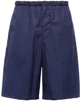 PRADA SS23 Solid Color Cotton Bermuda Shorts Blue SPH282-12U4-F0008-S-231 PRADA SS23 Solid Color Cotton Bermuda Shorts Blue SPH282-12U4-F0008-S-231