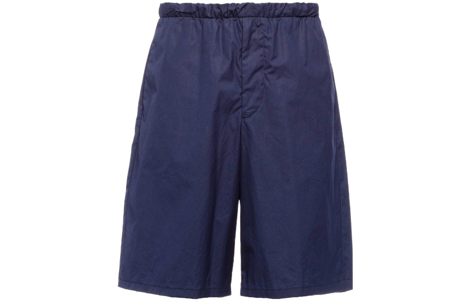 Order 프라다 SS23 솔리드 컬러 코튼 버뮤다 반바지 블루 SPH282-12U4-F0008-S-231