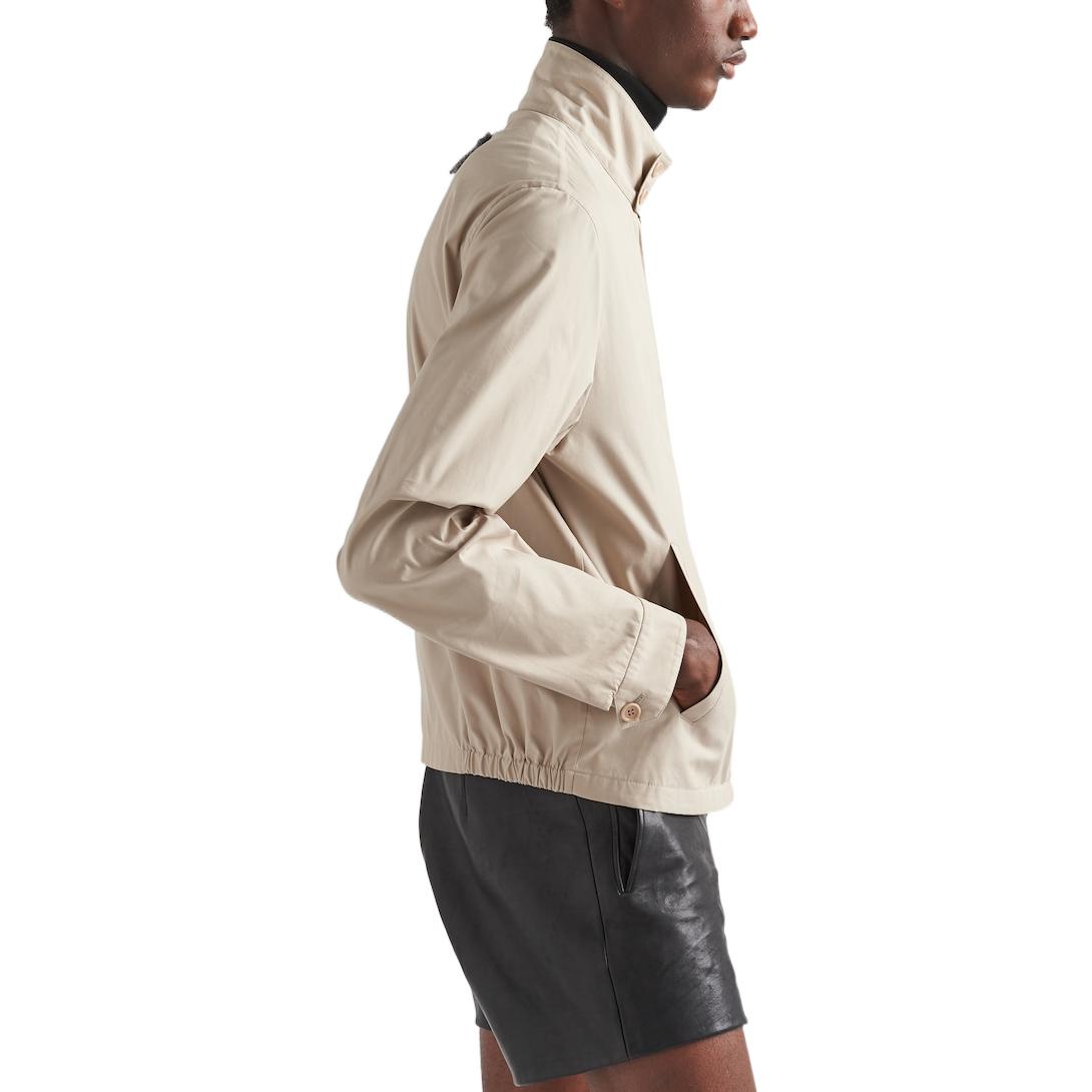 Purchase 프라다 SS23 솔리드 컬러 코튼 블렌드 롱슬리브 자켓 라임스톤 그레이. SGC246-12NS-F0A08-S-231